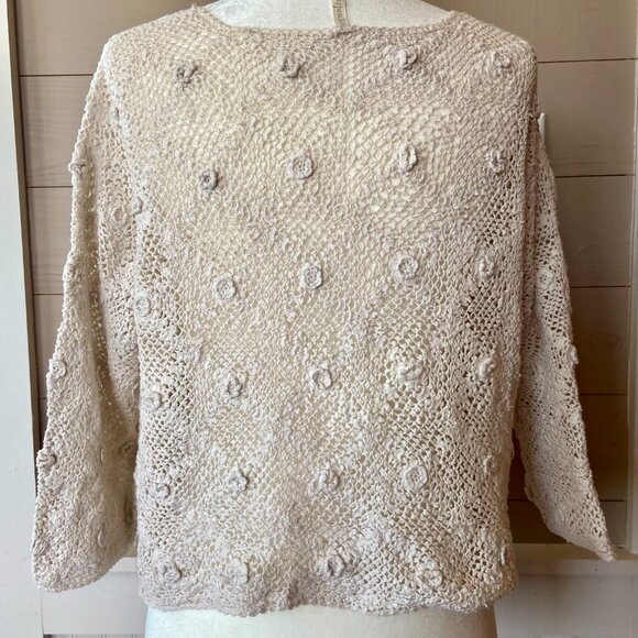 Vintage Magnolia Pearl Crocheted Crop Top S/M - Picture 3 of 12